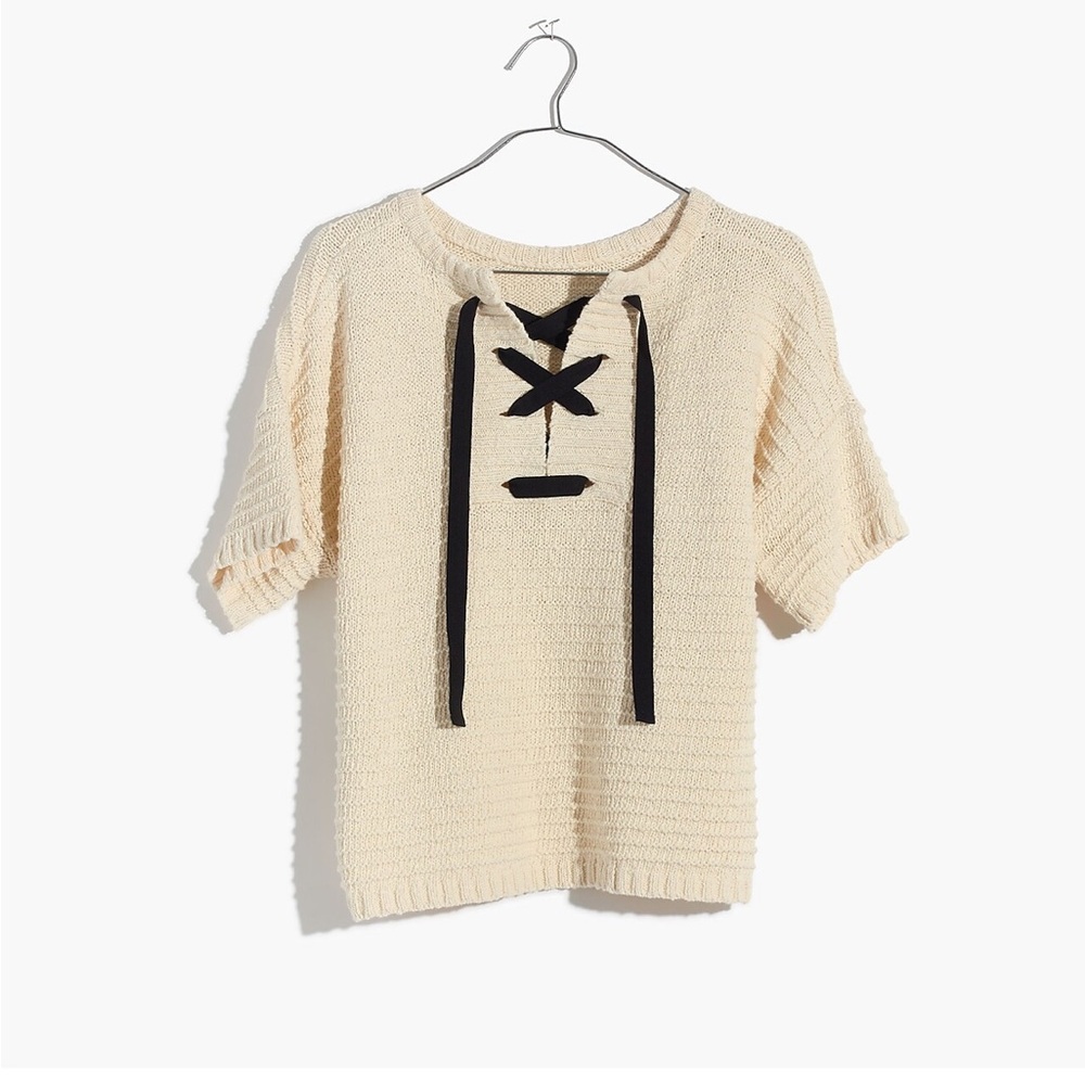 Madewell Lace-Back Sweater Tee